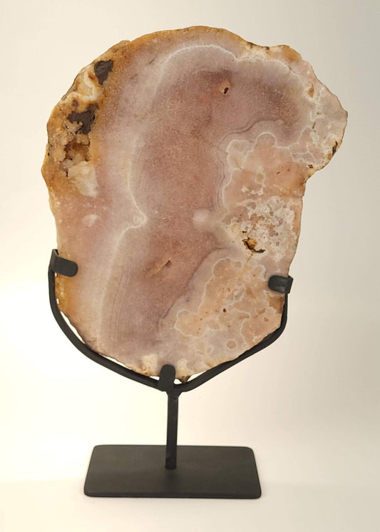 Pink Amethyst Slab on Metal Stand