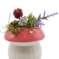 Pink Ceramic Mushroom Crystal Sculpture 2