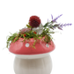 Pink Ceramic Mushroom Crystal Sculpture 3