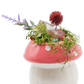 Pink Ceramic Mushroom Crystal Sculpture 5