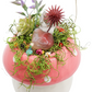 Pink Ceramic Mushroom Crystal Sculpture main image