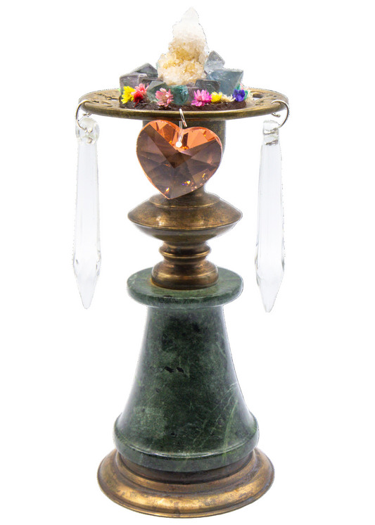 Spirit Quartz & Fluorite Crystal Sculpture