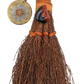 Red & Black Agate Pumpkin Witch's Broom