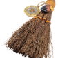 Red & Black Agate Pumpkin Witch's Broom left angle