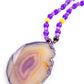 Purple Agate Slice Necklace