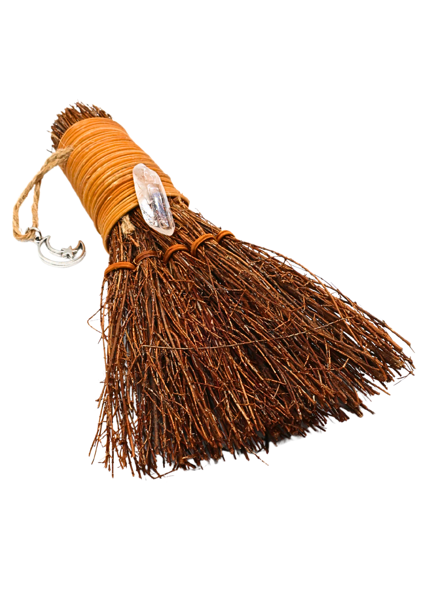 Quartz Crystal Pumpkin Witch's Broom angle