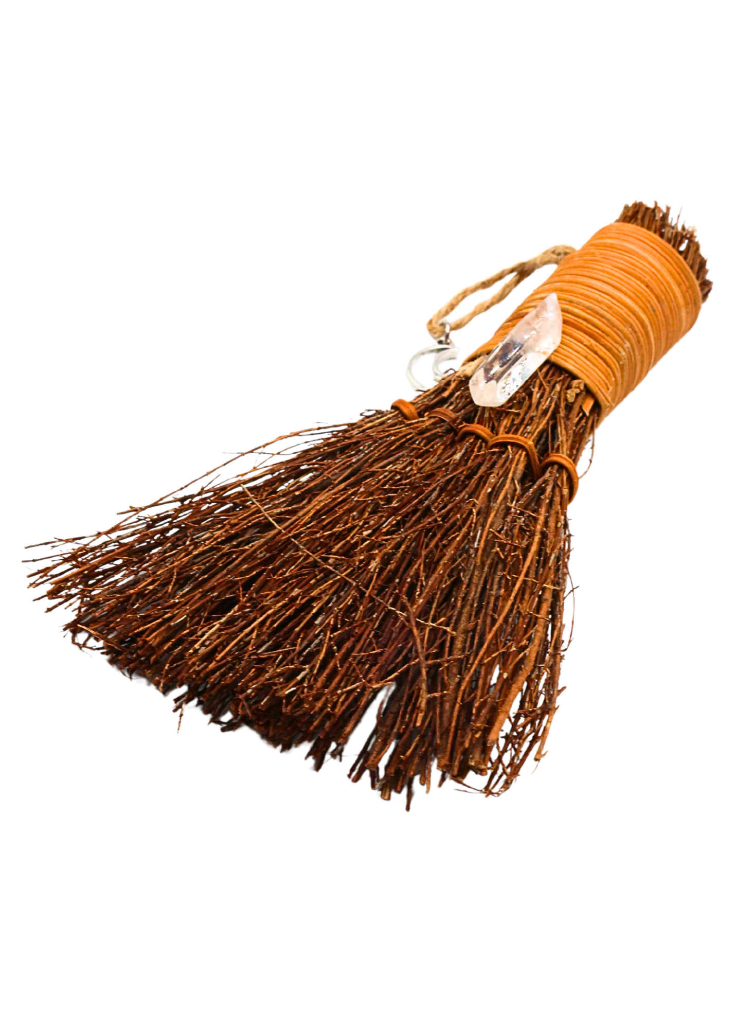 Quartz Crystal Pumpkin Witch's Broom angle 2
