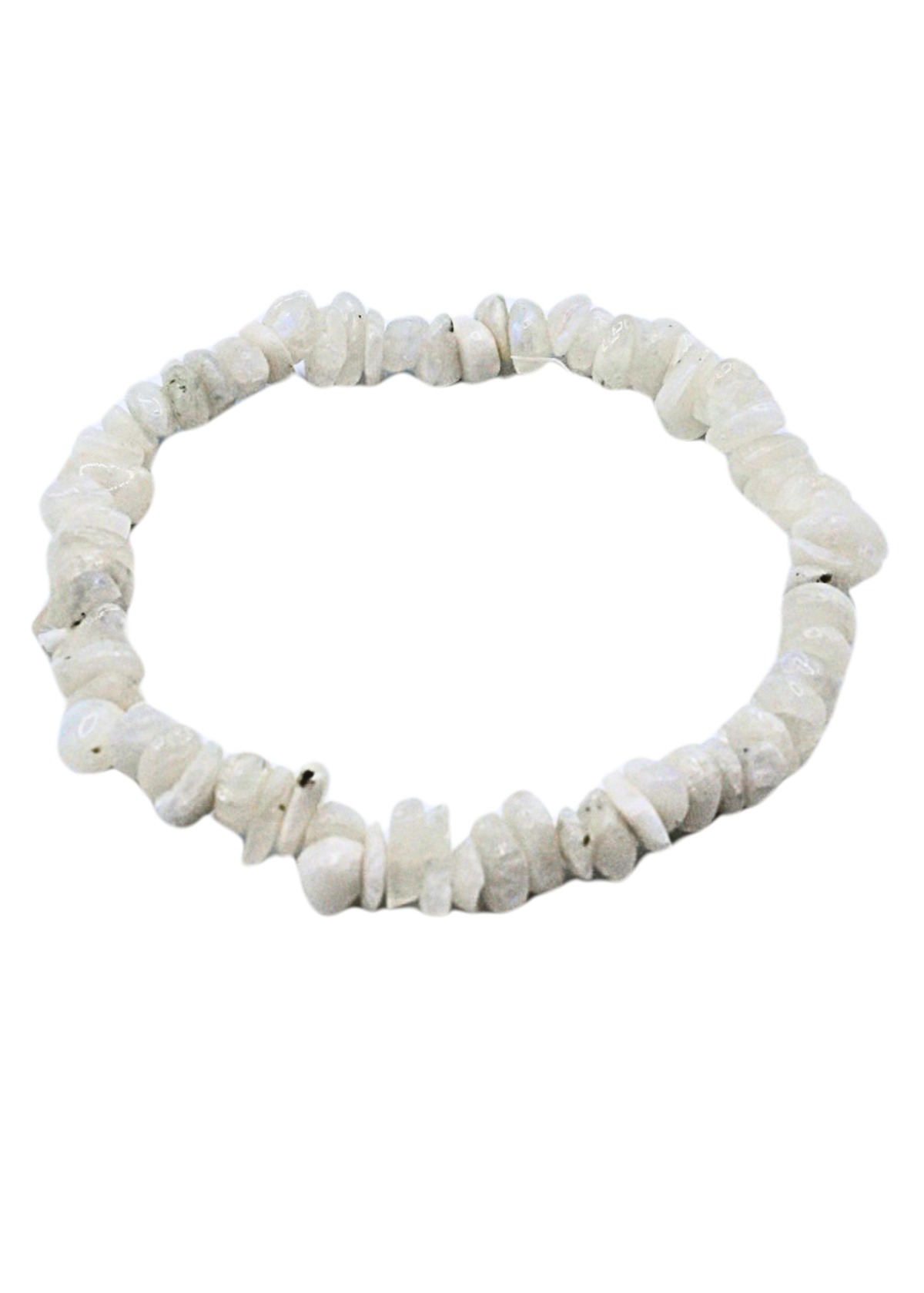 Rainbow Moonstone Chip Stretch Bracelet angle