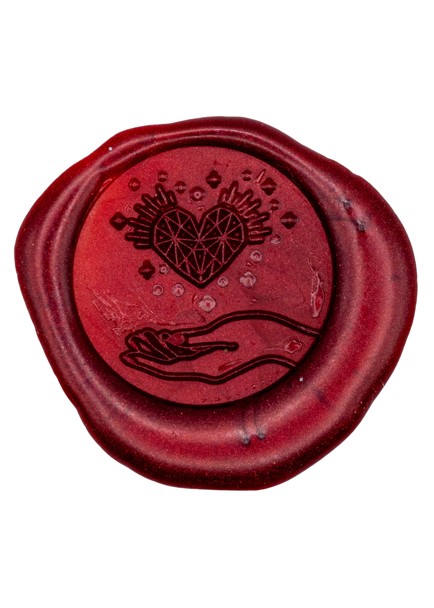 Hand & Heart Wax Seal red