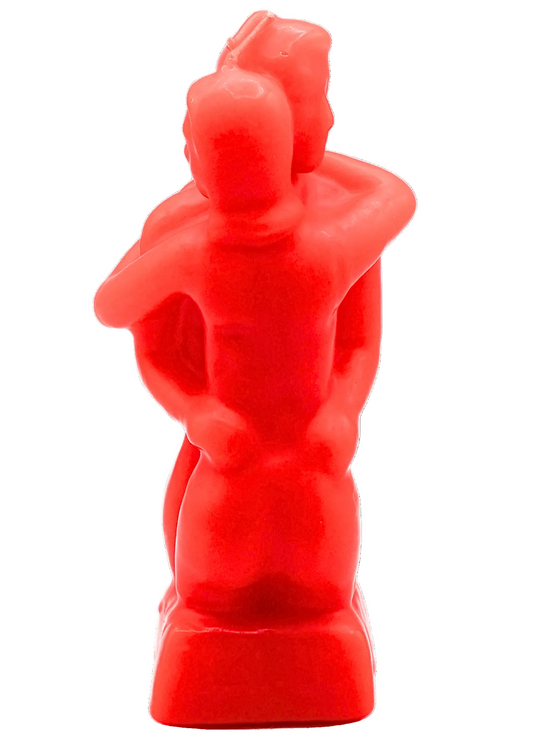 Red Couple Embracing Figure Candle