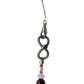 Rhyolite Pendant Hand-Beaded Necklace snake clasp