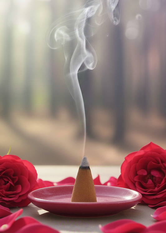 rose cone incense hand dipped