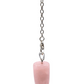 rose quartz tear drop pendulum