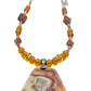 Rosetta Stone Hand Beaded Necklace pendant
