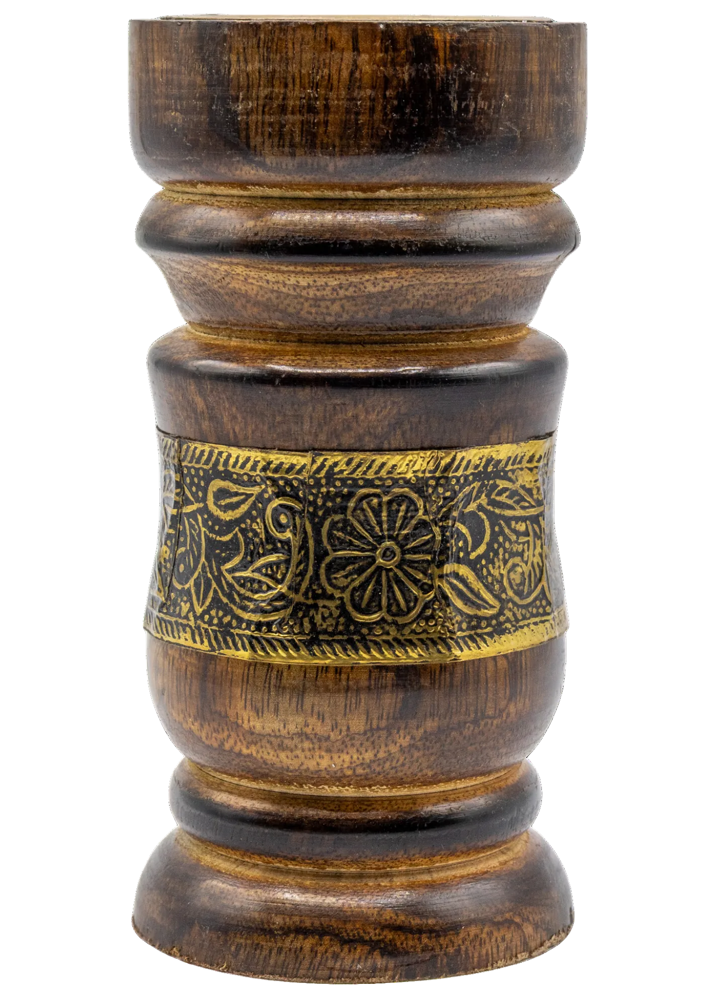 Round Wooden Charcoal Resin Incense Burner