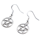 hypoallergenic pentacle earrings angle 2