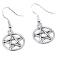 hypoallergenic pentacle earrings angle