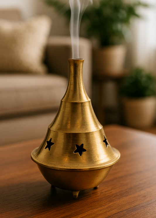 brass cone incense burner
