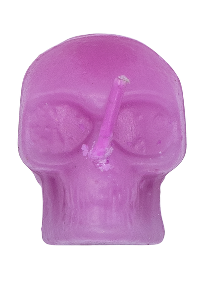 pink mini skull tea light candle