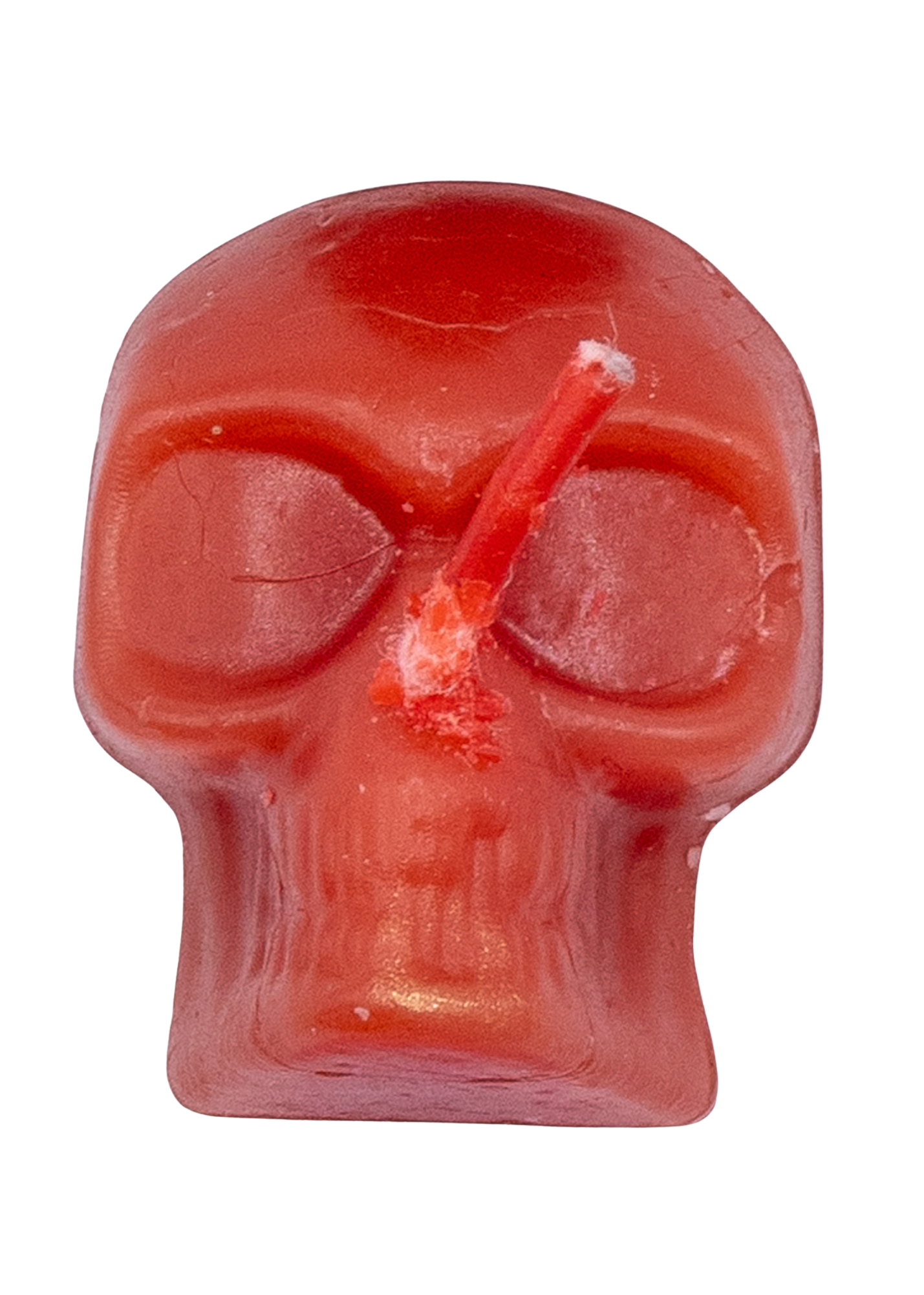 red mini skull tea light