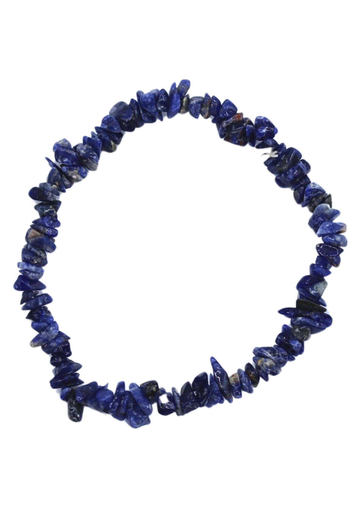 Sodalite Chip Stretch Bracelet front view