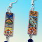 talavera inspired earrings pair