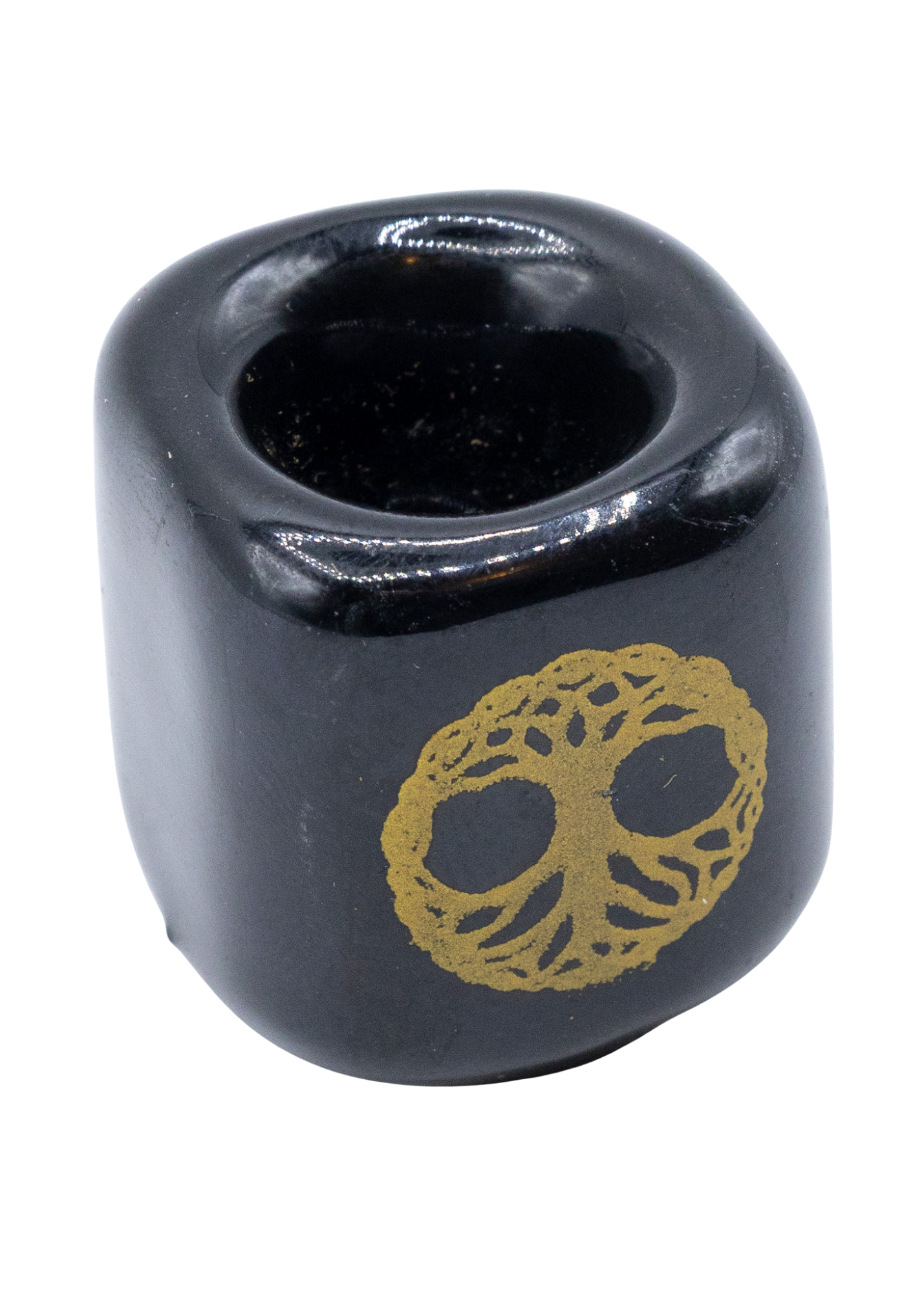 tree of life ceramic chime candle holder angle