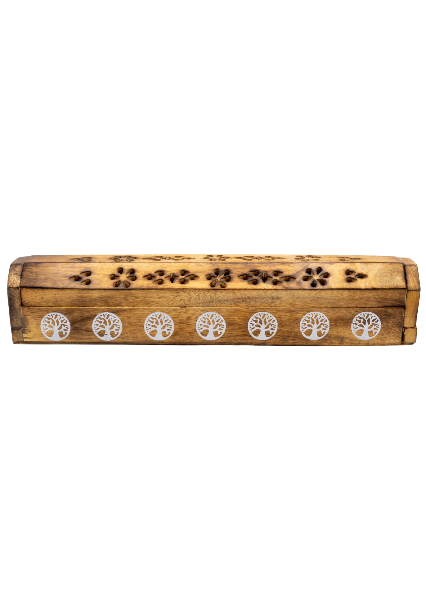 Tree of Life Coffin Incense Burner front