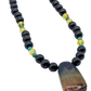 Tricolor Tigers Eye Hand Beaded Necklace angle
