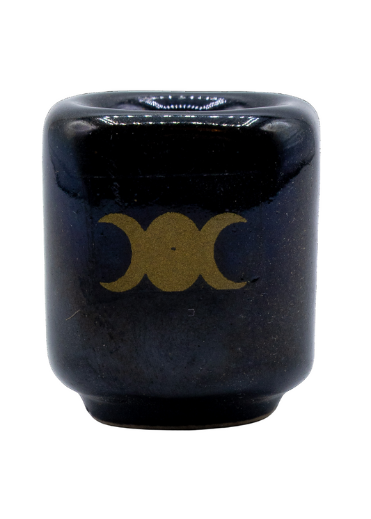 triple moon chime candle holder