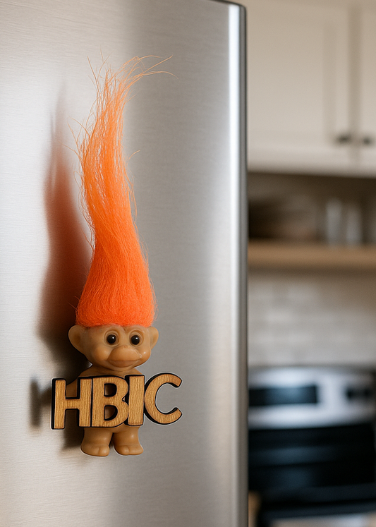troll doll hbic fridge magnet