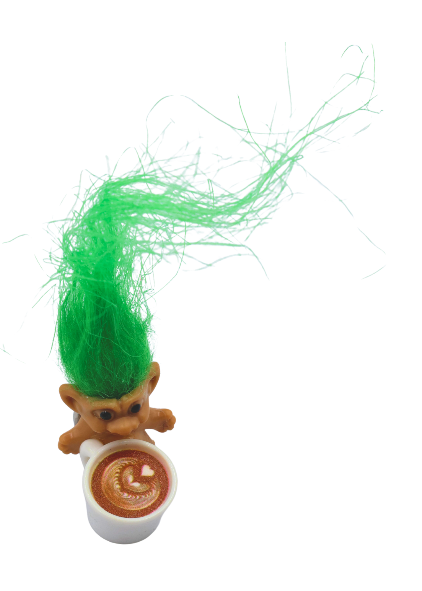 Troll Doll Coffee Refrigerator Magnet angle