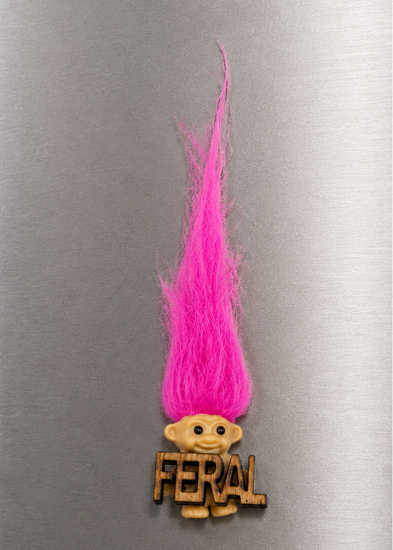 Troll Doll Feral Refrigerator Magnet kitchen