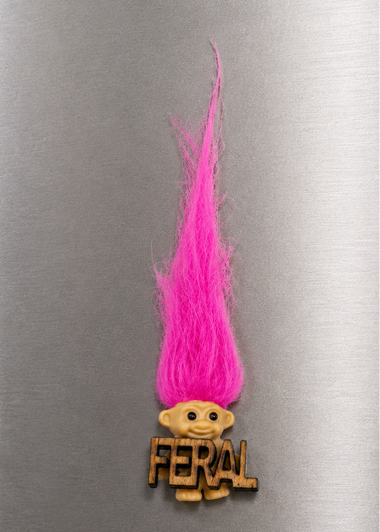 Troll Doll Feral Refrigerator Magnet kitchen