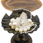 Iron Oyster Shell With Blue Phantom Crystal Sculpture top
