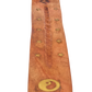 Yin Yang Brass Inlay Wood Incense Burner top view